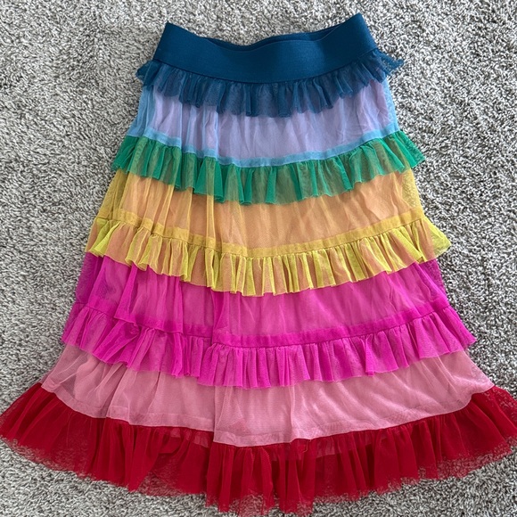 Mini Boden Ruffle Rainbow Tulle Skirt - Picture 1 of 4
